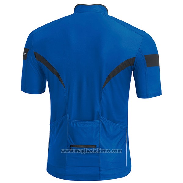 2017 Abbigliamento Ciclismo Gore Bike Wear Power Blu Manica Corta e Salopette